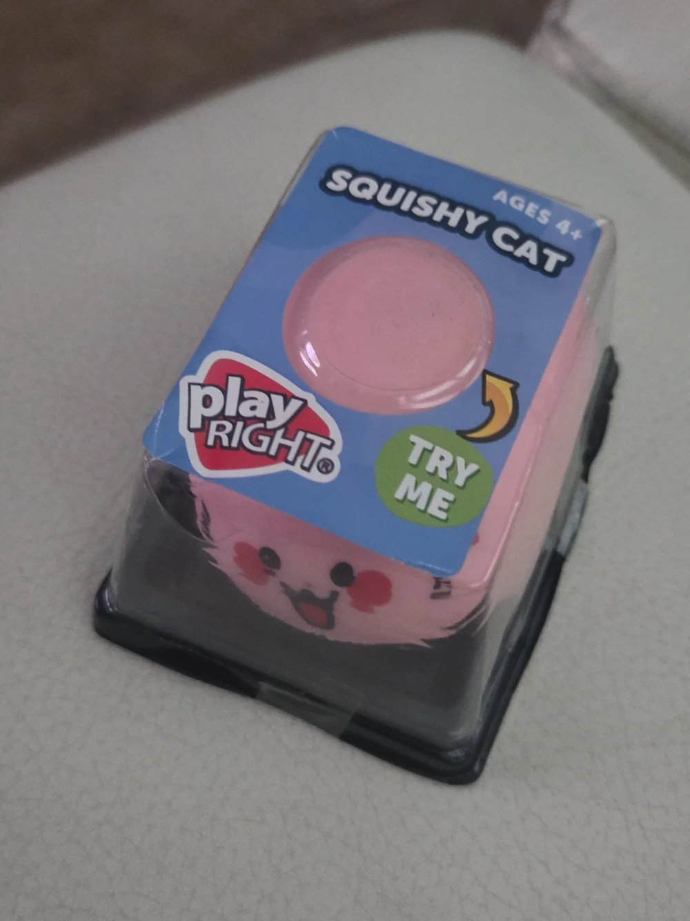 Pink Squishy Cat Toy - Soft Slow-Rise Stress Reliever